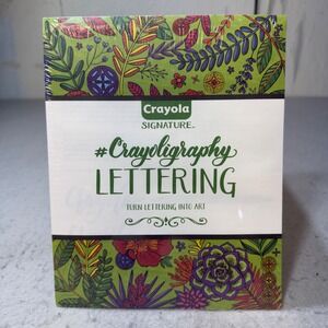 Crayola Signature Crayoligraphy Lettering Art Set New Sealed Floral Tin New